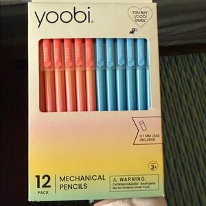 12 Pack Yoobi Vibrant Mechanical Pencils - Orange & Blue